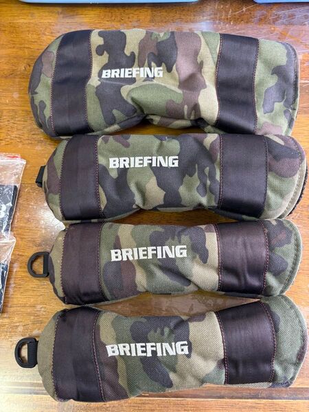 ★美品★BRIEFING ブリーフィングゴルフ ヘッドカバー 4個セット(DR.FW.UT2個)グリーンカモ 完売品 希少