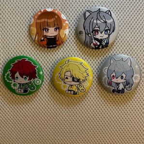 缶バッジカラフルピーチ、じゃぱぱ、どぬく×2個、たっつん、えと セット