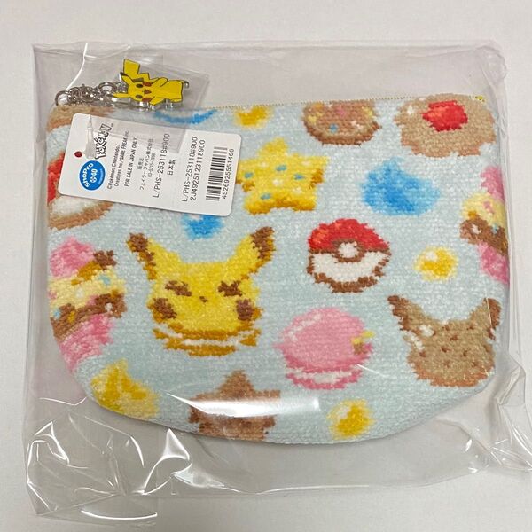 FEILER フェイラー 舟型ポーチM ポケモン ピカチュウ ペールブルー ハッピースウィーツ