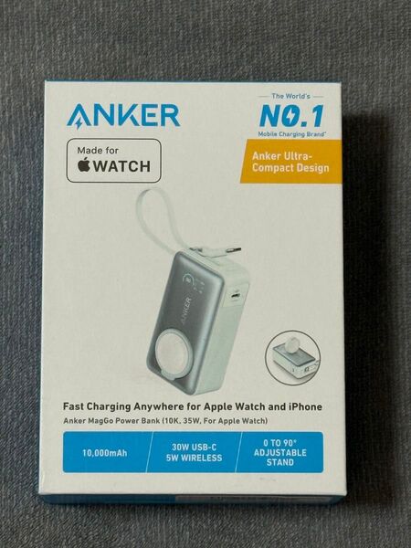 Anker MagGo Power Bank (10000mAh, For Apple Watch) ミントブルー