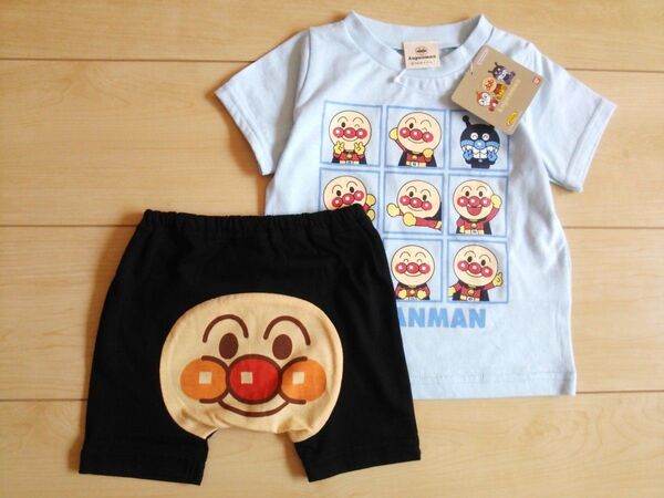 子供服アンパンマン*半袖セット*未使用バイキンマン*送料無料キッズ*新品Tシャツ*半ズボン