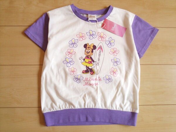 子供服ミニーマウス*半袖Tシャツ*送料無料キッズ*Disneyミニーちゃん紫 女の子