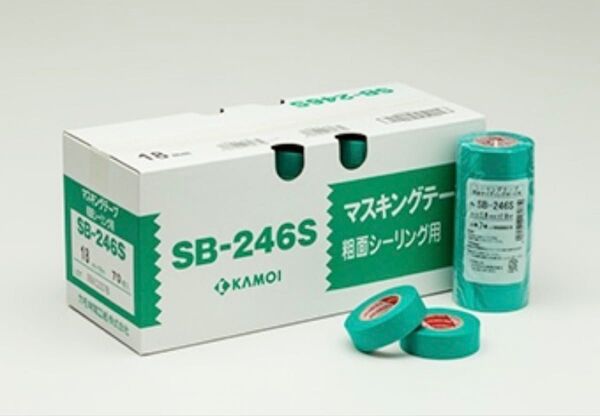 【3箱セット】カモ井 マスキングテープ No.SB-246S 幅18mm×長さ18M(70巻入) 粗面シーリング用