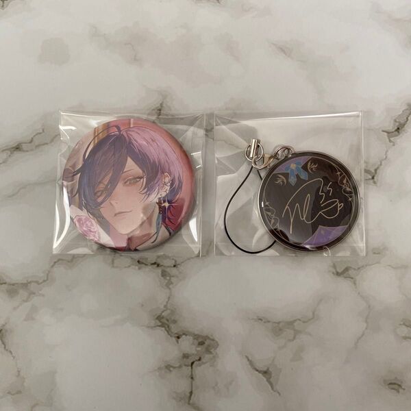 にじさんじ 榊ネス 誕生日グッズ 缶バッジ チャーム 2点セット