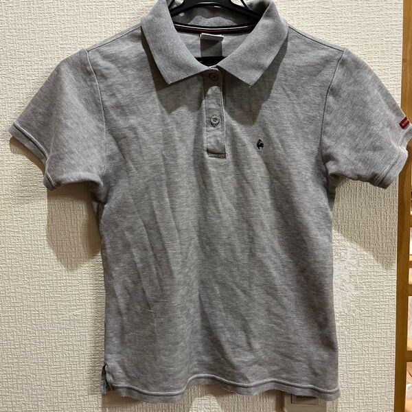 ルコックlecoqsportif グレー 半袖ポロシャツ Lサイズ
