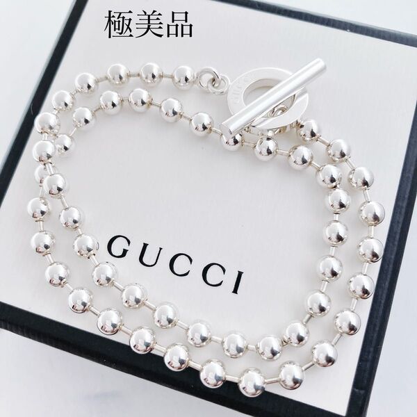 極美品*グッチ GUCCI 925 チョーカー ネックレス シルバー Y596 レディース アクセサリー ブレスレット