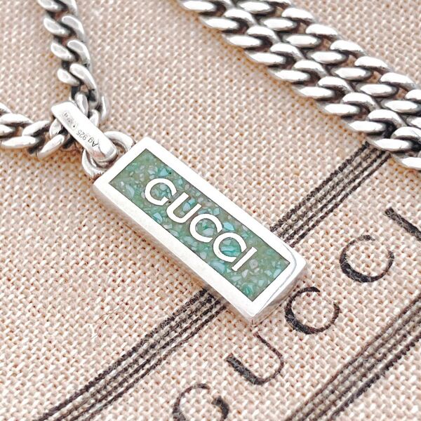 希少*グッチ GUCCI 925 ネックレス シルバー チェーン ON392 メンズ レディース 喜平 アクセサリー ペンダント