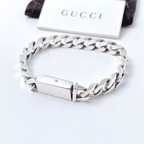 洗浄済*グッチ GUCCI 925 ブレスレット シルバー メンズ P7 レディース 喜平チェーン アクセサリー