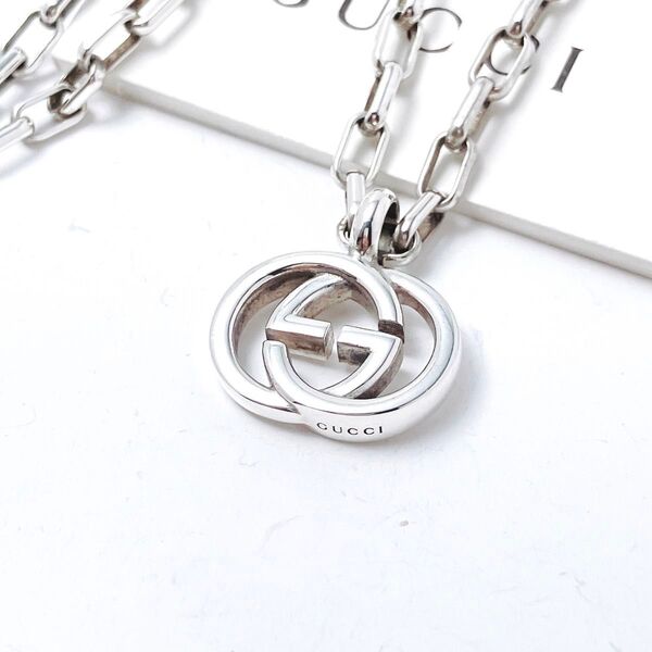 洗浄済*グッチ GUCCI 925 ネックレス シルバー メンズ ON400 アクセサリー チェーン レディース