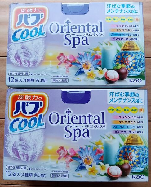 花王 薬用入浴剤 炭酸力のバブ バブクール オリエンタルスパ 4種類 24錠 ゆうパケット便!