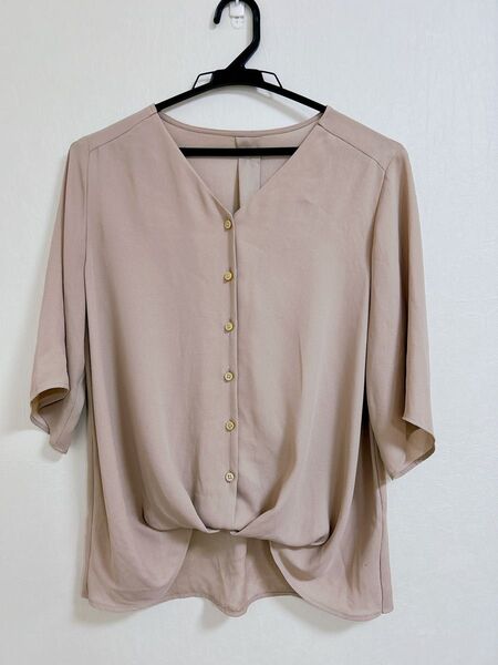 UNITED ARROWS GREEN LABEL ベージュ 五分袖シャツ 五分袖ブラウス レディース ベージュ