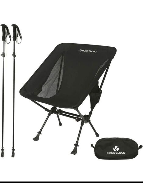 【新品】ROCK CLOUD アウトドアチェア トレッキングポール 付2-in-1 折りたたみ キャンプ超軽量 コンパクト 収納袋