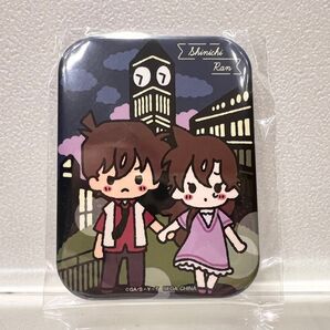 【未開封】名探偵コナン SEGAラッキーくじ メモリアルカット K賞 ビッグスクエア缶バッジ 新一&蘭 工藤新一 毛利蘭