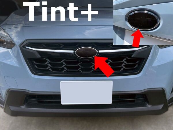 Tint+カット済み エンブレム スモークフィルム(ブラックスモーク5% 前後2枚セット)XV GT3/GT7/GTE