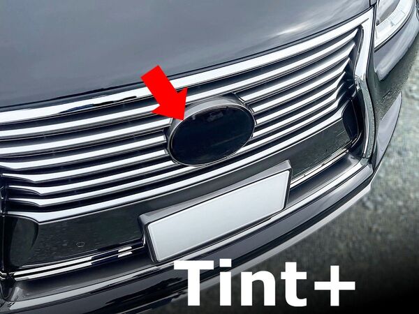 Tint+再利用できる レクサスLS460/LS600h 40系 後期 エンブレム スモークフィルム(ブラックスモーク5%前のみ)