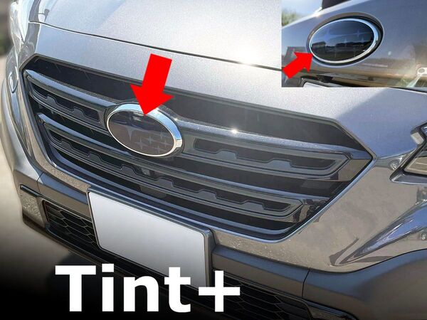Tint+カット済み エンブレム スモークフィルム(前後2枚セット スモーク20%) レガシィ アウトバック BT5/BT9