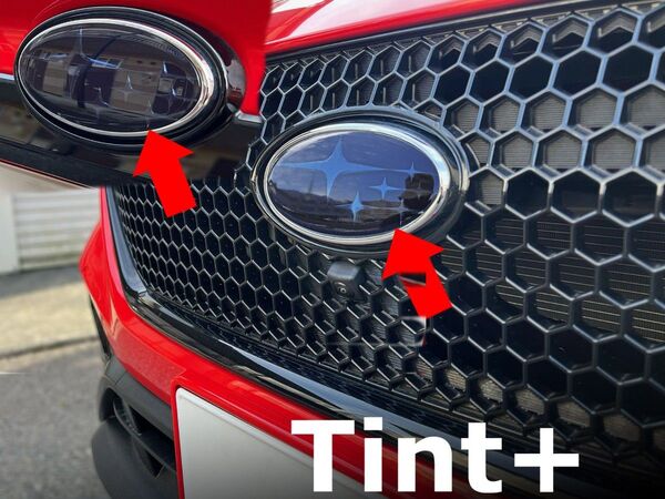 Tint+水洗→再利用Ok エンブレム スモークフィルム(スモーク20% 前後2枚セット) WRX S4 VBH