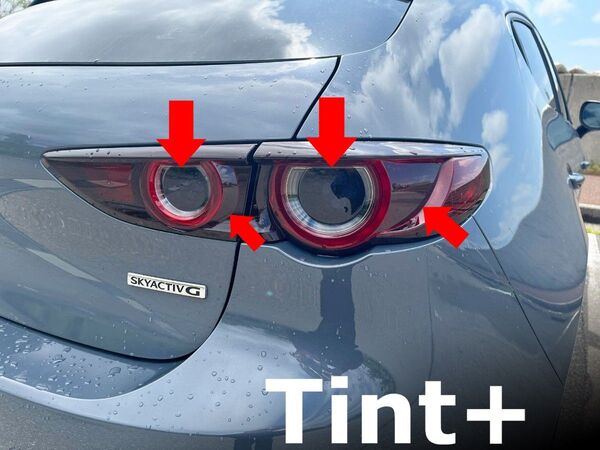 Tint+カット済み MAZDA3 ファストバック BP5P/BP8P/BPEP/BPFP 前期 テールランプ スモークフィルム
