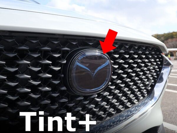 Tint+何度も貼れる CX-30 エンブレム スモークフィルム(スモーク20%) DM8P/DMEP系 dm