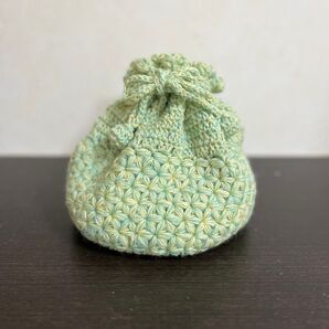 おばあちゃんの手編みバック 巾着