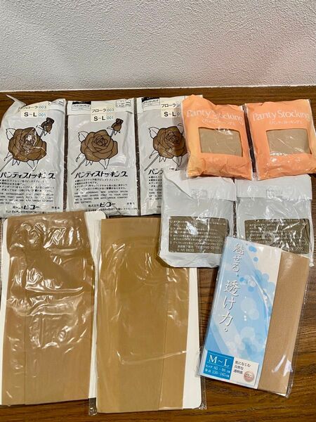 未使用品 ストッキング パンティストッキング パンスト 10足セットまとめ売り新品長期保管品ベージュ肌色