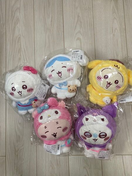 ちいかわ × サンリオぬいぐるみ 5点 コンプリート セット