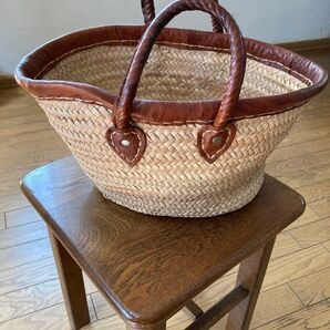 カゴバッグ レザー かご マルシェバッグ ナチュラル