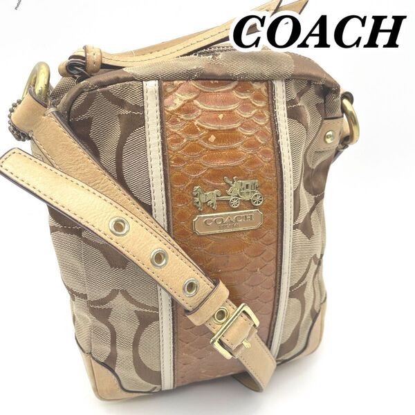 【大幅値下げ!!】COACH コーチ ショルダーバッグ 鱗デザイン