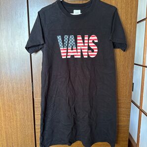 VANS Tシャツ ワンピース アメリカ国旗 ブラック