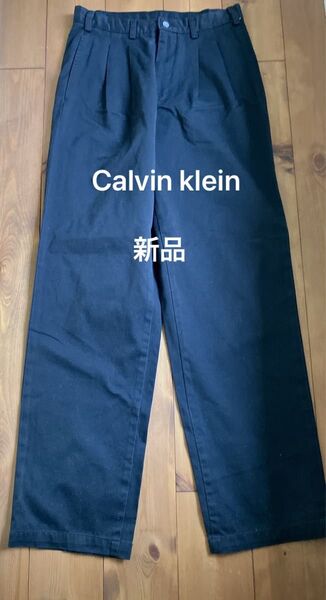 新品タグ付き 90's Calvin klein カルバンクライン チノパン 32 ブラック M デッドストック日本製