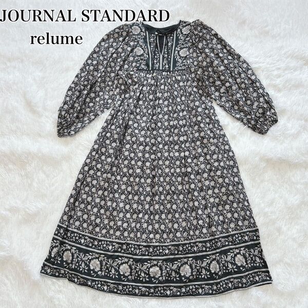 JOURNAL STANDARD relume ★パネルプリント ワンピース 花柄 ロングワンピース