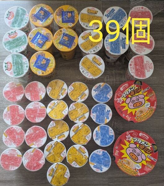 日清 カップヌードル 5種16個 /MINI 3種21個/ブタメン焼そば とんこつ味 2個 合計39個セット