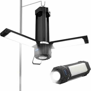 キャンプライトフック作業灯テントライトキャンプライト緊急 懐中電灯 (3000mA) 新しい屋外多機能折りたたみ