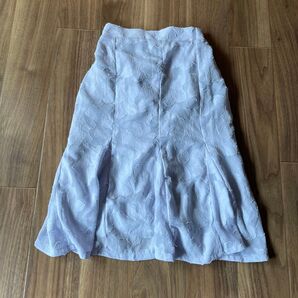花柄スカート 水色 春夏 フレア 120cm