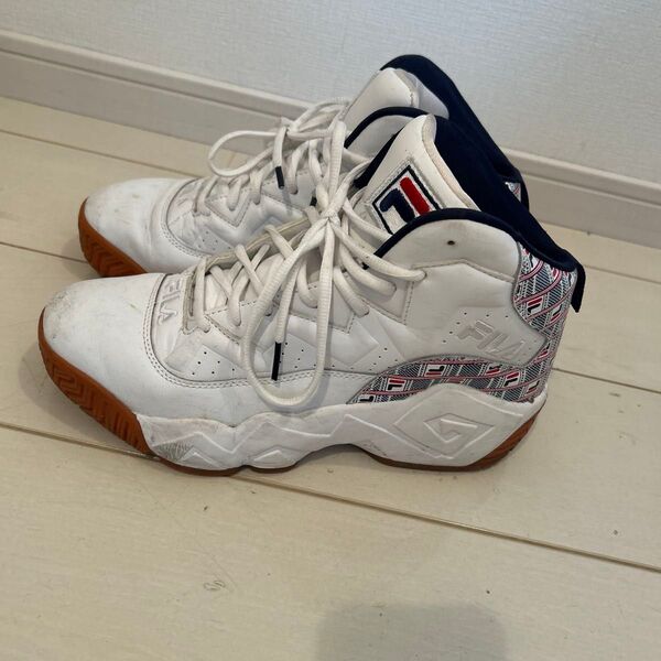 FILA 90s スニーカー ハイカット 白 27.5cm