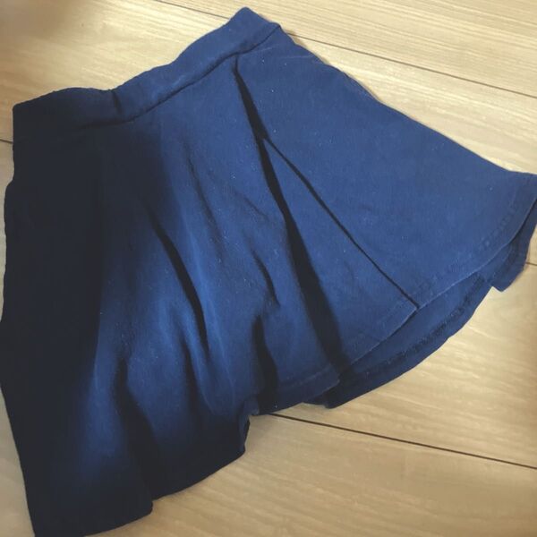 デビロック インナー付きスカート 120 ポケット付き ネイビー キュロット 短パン ショートパンツ スカッツ レギンス