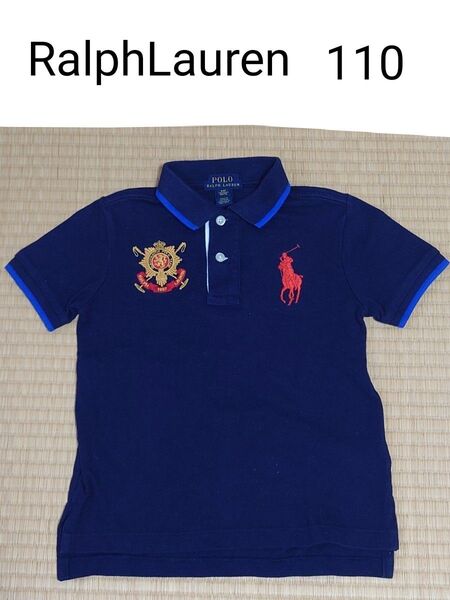 美品 ラルフ・ローレン ポロシャツ 110 ネイビー キッズ 男の子 POLO