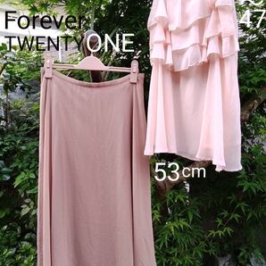 CECIL McBEE トップスフリル & Forever21フレアスカート 2点 セット 他 SILK半袖.長袖.パンツ例