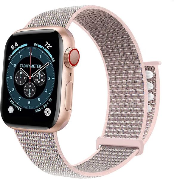 コンパチブル Apple Watch バンド 40mm 41mm 42mm 軽量 通気性の良い アップルウォッチ ピンクサンド