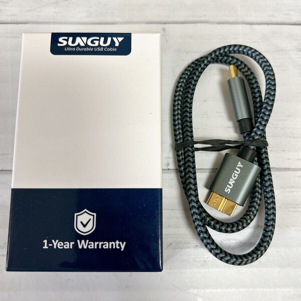 SUNGUY USB C to Micro B 3.1 ケーブル 0.5M 最大10Gbps 高速データ転送 金メッキコネクタ