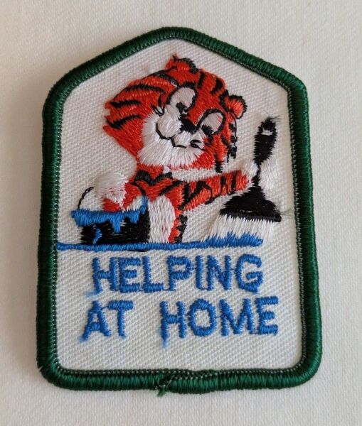 HELPING AT HOME BSA タイガー カブ パッチ アクティビティ 90s ビンテージ ワッペン アメリカ トラ