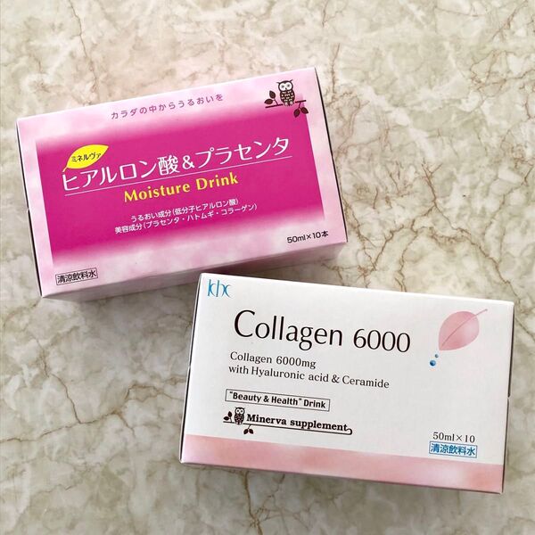 ミネルヴァ 2箱セット コラーゲン6000 ヒアルロン酸&プラセンタ
