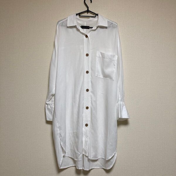 RAG MACHINE ロングシャツ ワンピース 麻混