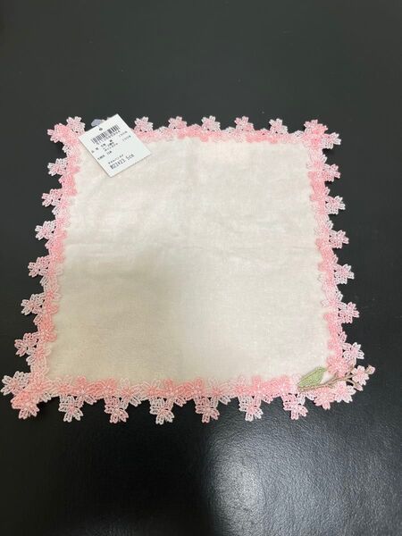 近沢レース 春うらら ハンカチ タオル ピンク