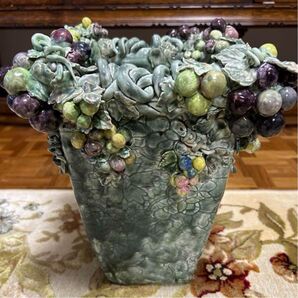 葡萄 花瓶 立体 インテリア アンティーク 蚤の市 花 小物入れ オブジェ ヨーロッパ
