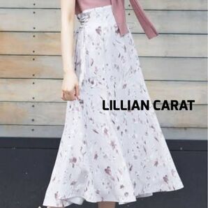 LILLIAN CARAT リリアンカラット フラワーニットドッキングワンピース
