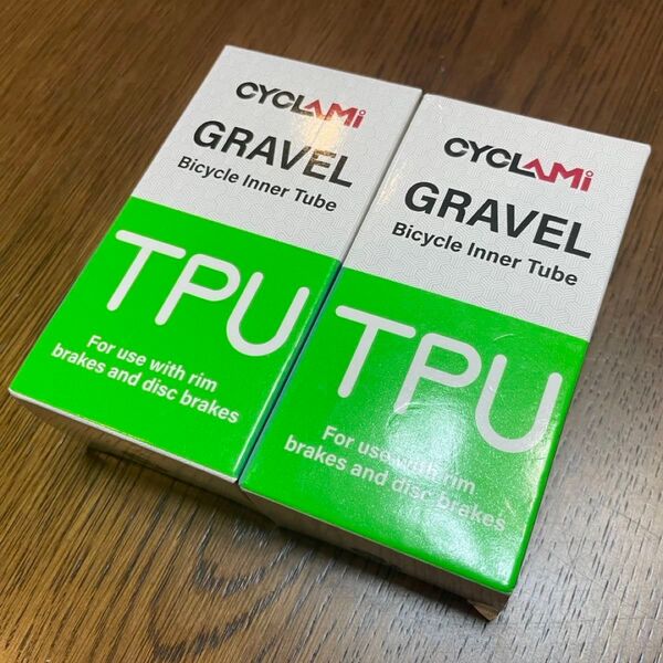 2本セット CYCLAMI TPUチューブ グラベルバイク・29er・クロスバイク用 65mmバルブ 軽量46g ridenow