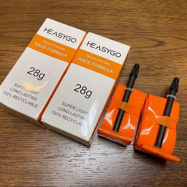2本セット HEASYGO TPUチューブ 軽量28g 700×18-32C バルブ65mm cyclami ridenow