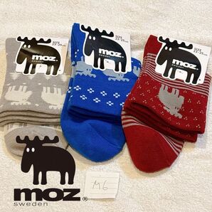moz モズ レディース ソックス 靴下 セット クルー丈 北欧 おしゃれ タグ付き フリーサイズ 【M6】