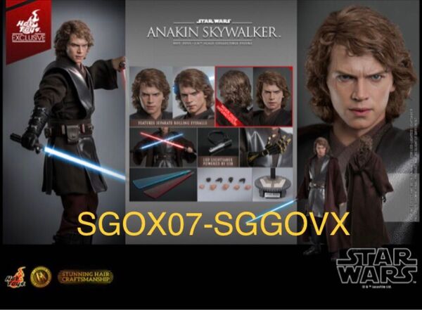 即決 新品 輸送箱未開封 ホットトイズ ムービー マスターピース DX アルチザン アナキン・スカイウォーカー Hot toys